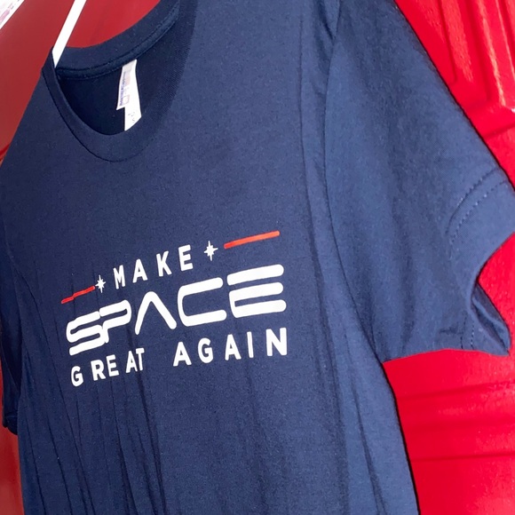FREE W/BUNDLE Made In USA🇺🇸 “Make Space Great Again” Space Force Shirt Like New - Picture 2 of 5